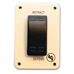 Hydraulic Slide-Out System/Landing Gear Switch - Black Switch with White Plate