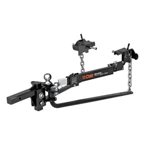 CURT Round Bar Weight Distribution Hitch with Lubrication, Sway Control (10-14K) #17063