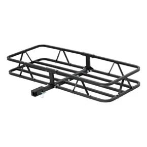 CURT 48" x 20" Black Steel Basket Cargo Carrier (1-1/4", 2" Adapter, 500 lbs.) #18145