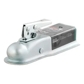 CURT 2&quot; Straight-Tongue Coupler with Posi-Lock (2-1/2&quot; Channel, 3,500 lbs, Zinc) #25135