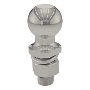 CURT 2&quot; Trailer Ball (1&quot; x 2-1/8&quot; Shank, 6,000 lbs., Stainless, Packaged) #40083