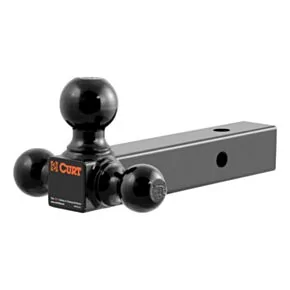 CURT Multi-Ball Mount (2&quot; Solid Shank, 1-7/8&quot;, 2&quot; &amp; 2-5/16&quot; Black Balls) #45650