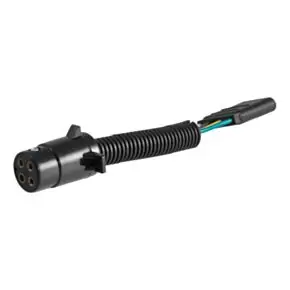 CURT Electrical Adapter (4-Way Round Vehicle to 4-Way Flat Trailer) #57224