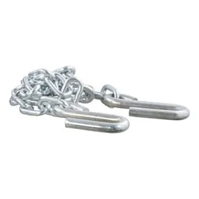 CURT 48&quot; Safety Chain with 2 S-Hooks (5,000 lbs, Clear Zinc) #80030