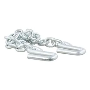 CURT 48&quot; Safety Chain with 2 S-Hooks (7,000 lbs, Clear Zinc) #80301