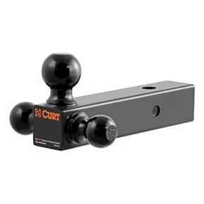 CURT Multi-Ball Mount (2-1/2&quot; Hollow Shank, 1-7/8&quot;, 2&quot; &amp; 2-5/16&quot; Black Balls) #45651