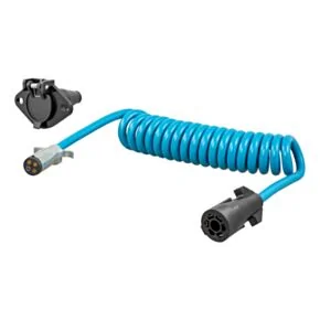 CURT 8&#039; Dinghy Towing Adapter &amp; Socket (7-Way RV Blade to 4-Way Round Vehicle) #57285