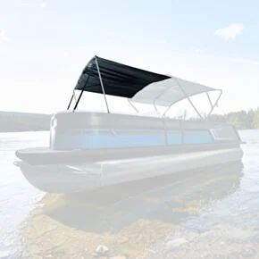 Bimini Extension for SureShade®  Power Bimini - 7&#039; Silver Hardware with Black Canvas