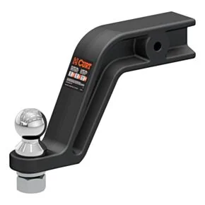 CURT Forged Trailer Hitch Mount with 2-5/16-Inch Ball &amp; Pin, Fits 3-Inch Receiver, 20,000 lbs, 8-In Drop #45377