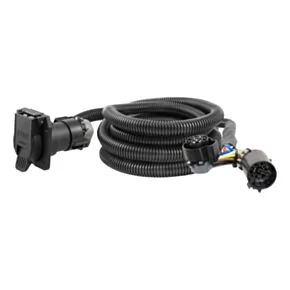 CURT 10-Foot Vehicle-Side Truck Bed 7-Pin Trailer Wiring Harness Extension, Select Chevrolet, Dodge, Ford, GMC, Nissan, Ram, Toyota #56000