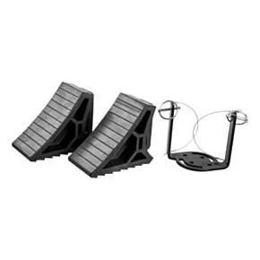 CURT HD Wheel Chocks 2-Pack with Mounting Bracket #22802