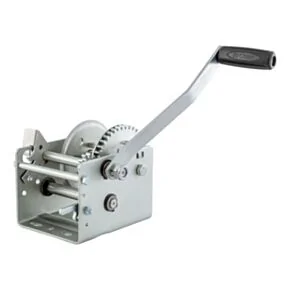 CURT Hand-Crank 2-Speed Winch, 2,000 lbs, 10.25:1 Low Gear Ratio, 10.6" Handle #29520