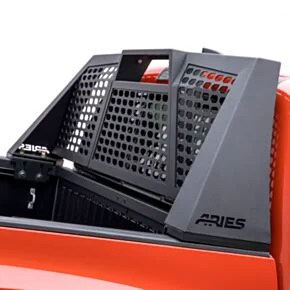 ARIES 1110110 Switchback Black Aluminum Truck Headache Rack Cab Protector, Select Chevrolet Silverado, GMC Sierra 1500, 2500, 3500 HD