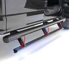ARIES 3048324 ActionTrac 87.6-Inch Retractable Powered Running Boards, Fits Select Ford F-250, F-350, F-450 Super Duty Crew Cab