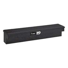 UWS EC30142 72-Inch Gloss Black Heavy-Wall Aluminum Truck Side Tool Box, RigidCore Lid