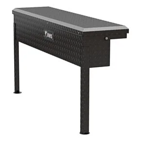 UWS EC30202 48-Inch Gloss Black Heavy-Wall Aluminum Truck Side Tool Box with Low Profile, RigidCore Lid