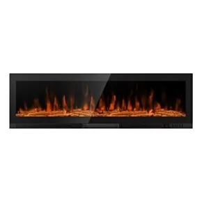 Greystone&reg; by Furrion Built-In Electric RV Fireplace - 60", Wood Platform #GF60SW15A-BL 