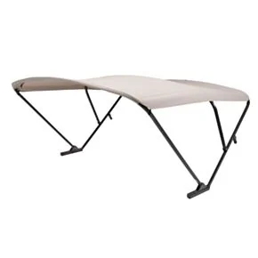SureShade Pontoon Power Bimini Top - Black Anodized Frame, Beige Fabric #2024050705