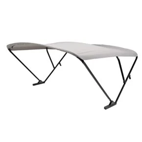 SureShade Pontoon Power Bimini Top - Black Anodized Frame, Grey Fabric #2024050706