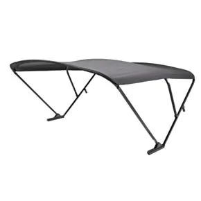 SureShade Pontoon Power Bimini Top - Black Anodized Frame, Black Fabric #2024050708