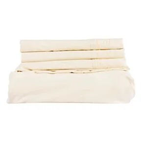 Wander &amp; Rest™ by Lippert Adjustable Microfiber RV Sheet Set - Ivory, Adventure Begins Embroidery, RV Short Queen/Queen Size #2024121144