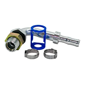 Fitting, Clip-Lok, Bhd, 90 Deg, 1/2 MIO x #8 Hose #313567
