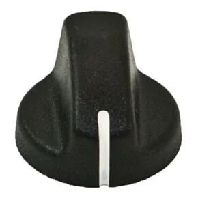 Knob, Black, ABS, Wht Pointer, .250  Spring Index Position 1 #610008