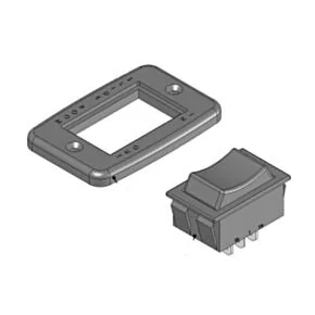 6-Prong In/Out Switch &amp; Switch Plate (Black)