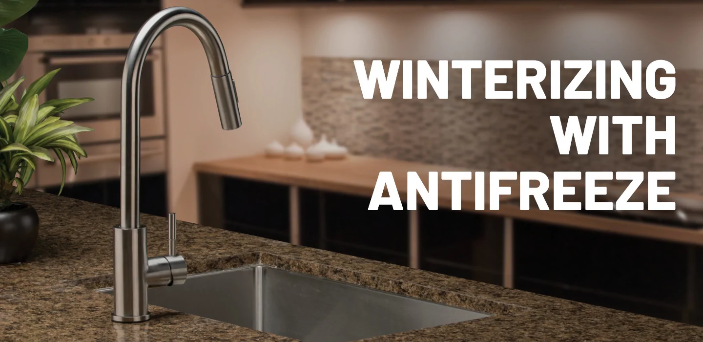 Winterizing fresh water tank with antifreeze