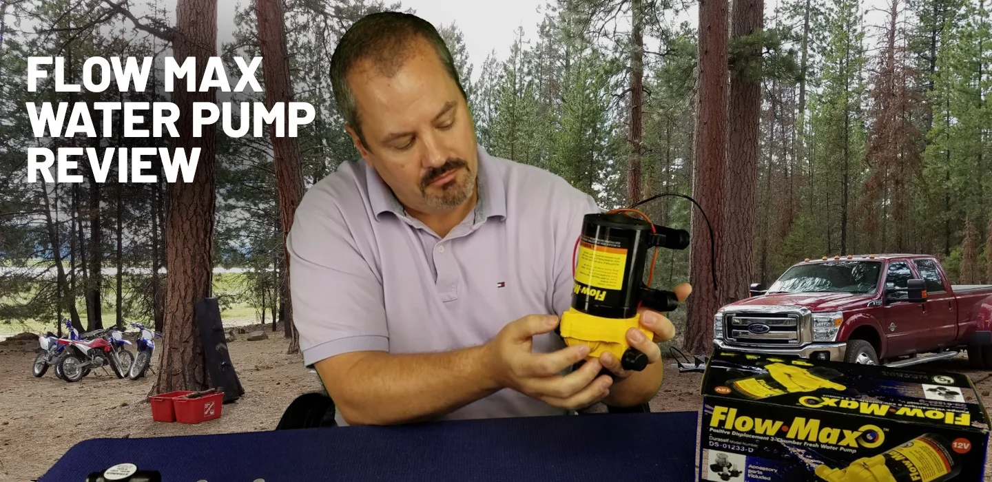 Jim Tanner reviewing the Flow Max Water Pump