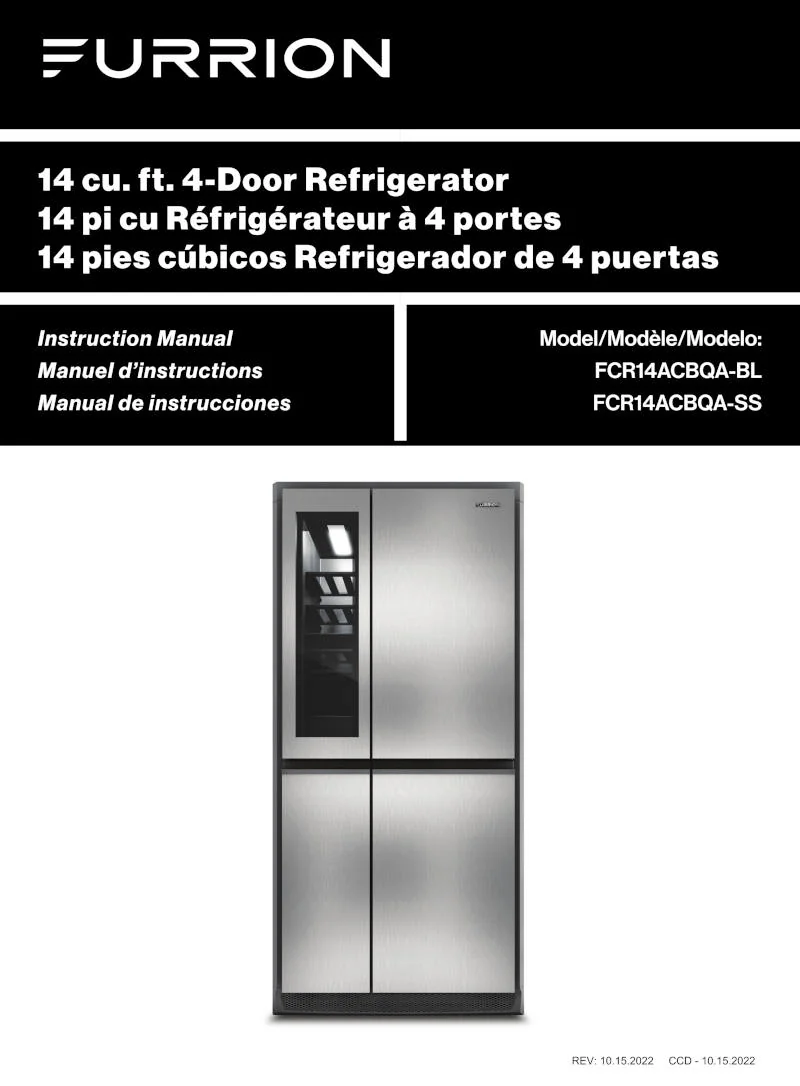 14-cu-ft Motorhome Refrigerator Owners Manual Furrion