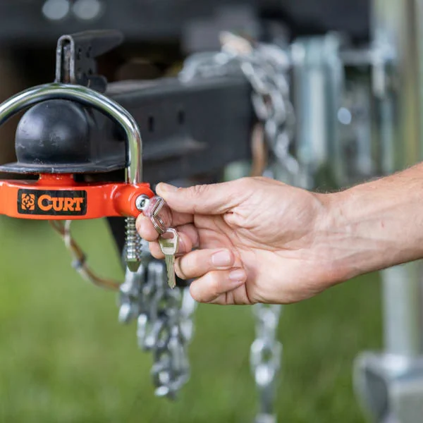 CURT Trailer Tongue Coupler Lock Orange Key