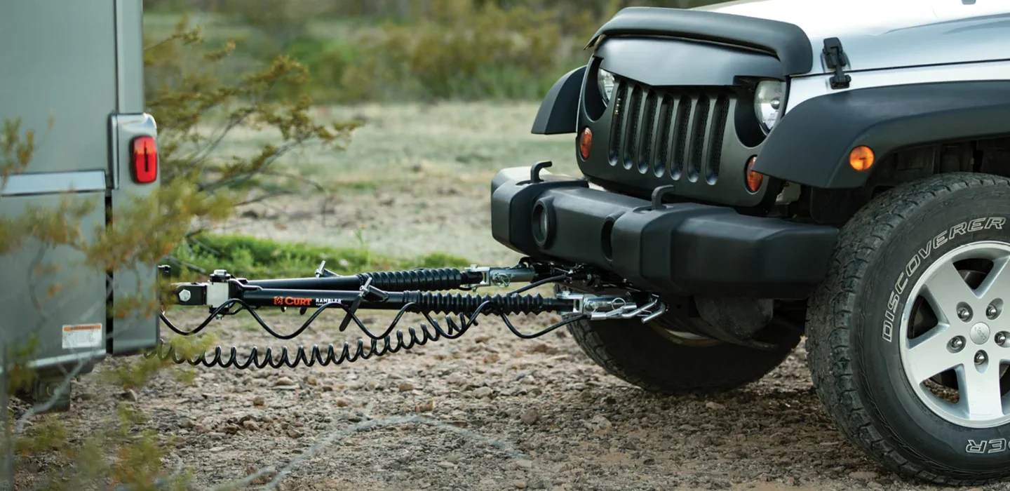 CURT Rambler Tow Bar on Jeep Wrangler