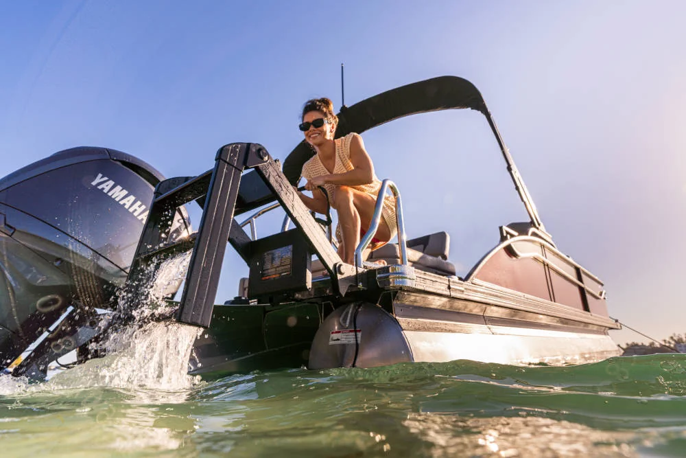 Easy-Pull Foldable SureStep Pontoon Ladder