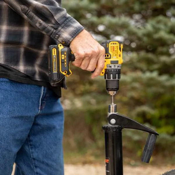 Lippert drill-operated manual tongue jack for RV trailers