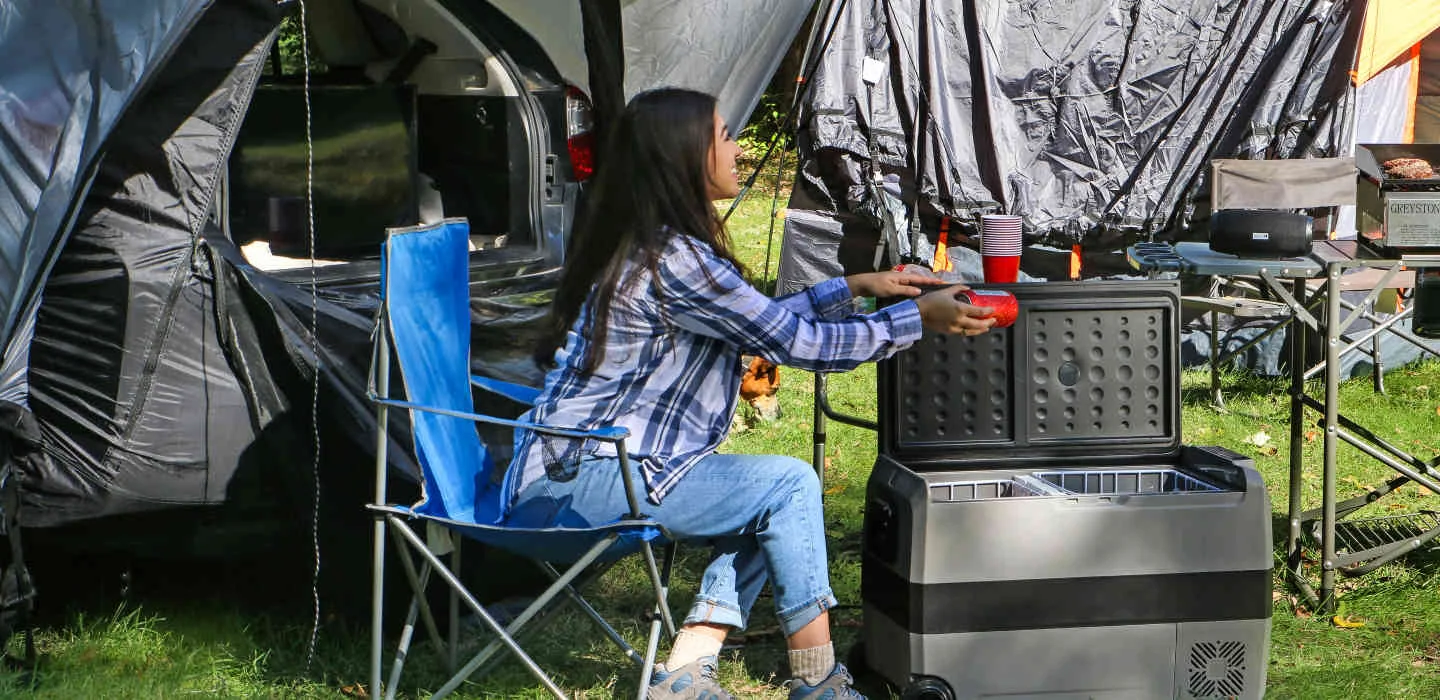 Everchill cooler at a campsite