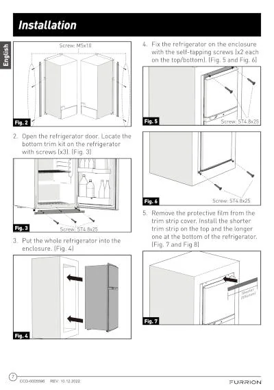 Furrion Refrigerator Installation Instructions