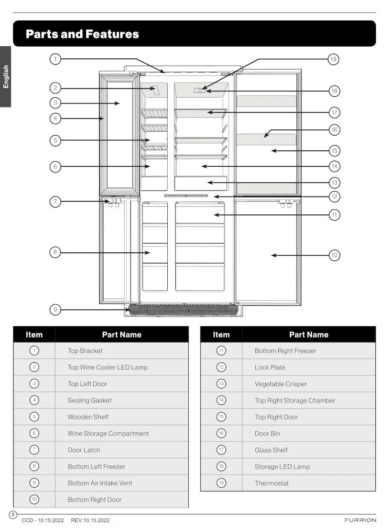 Motorhome Refrigerator Parts List Furrion