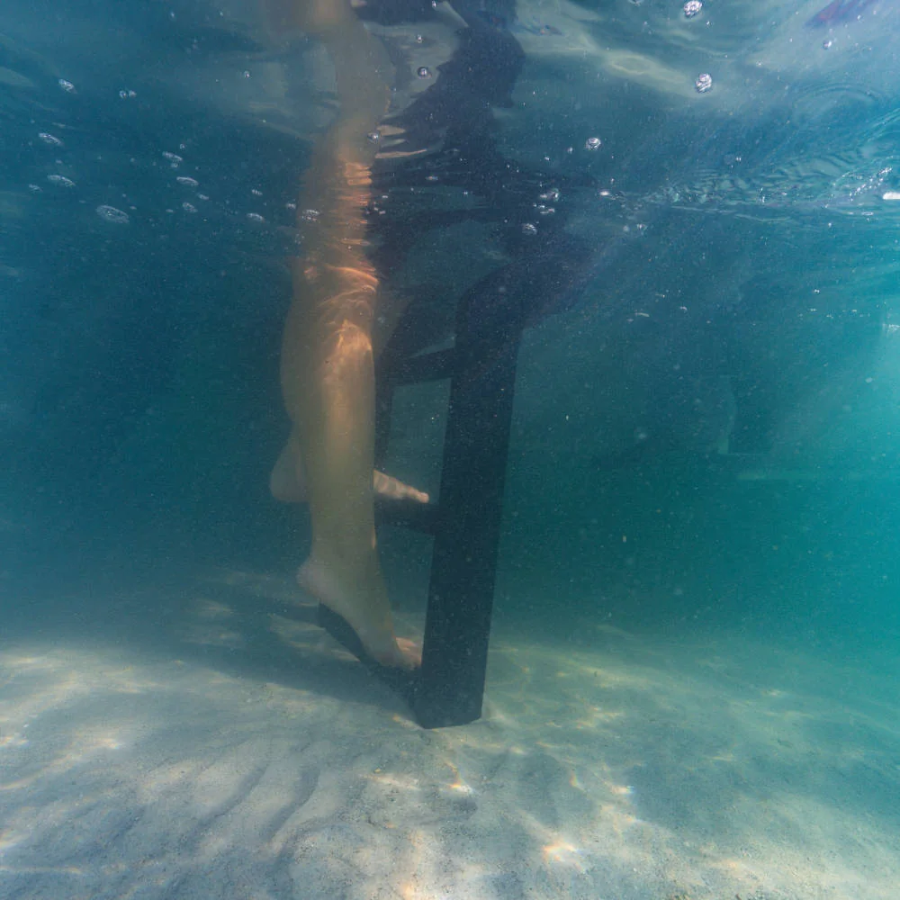 Pontoon Boat Ladder Extension Under Water