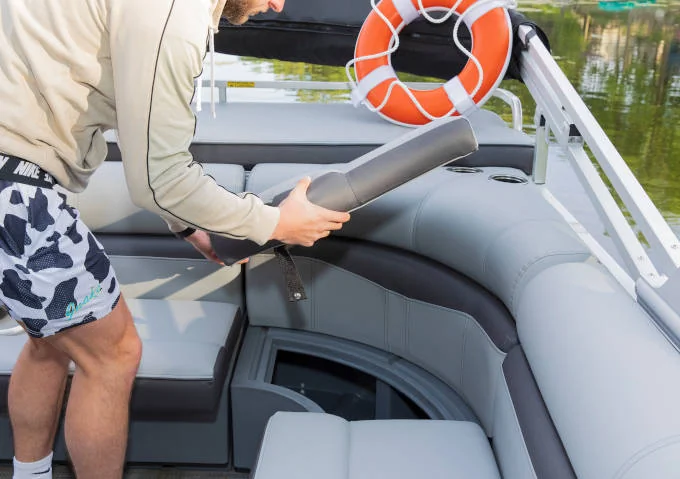 Pontoon Corner Seat Bench Storage Compartment