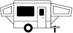 Pop-Up Camper RV Icon