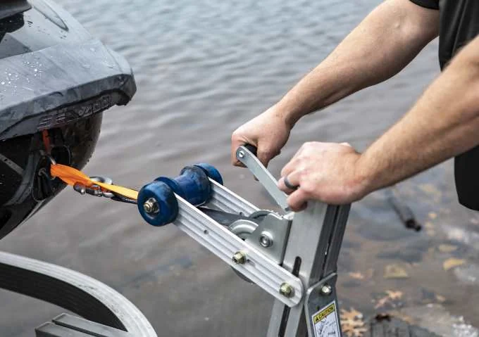 Pulling Winch on Boat Trailer