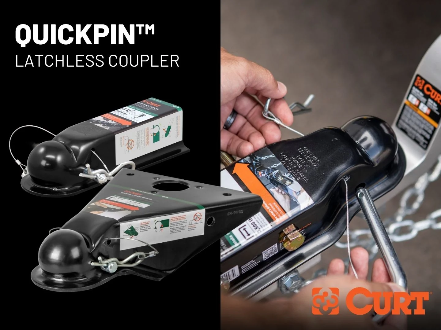 CURT QuickPin No-Latch Trailer Coupler