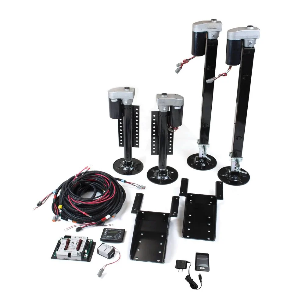The componenets of an RV leveler system