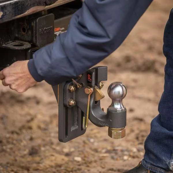 Adjustable Trailer Pintle Hitch with Ball