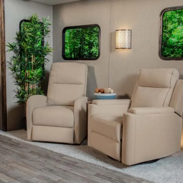 Pair of RV pushback recliners