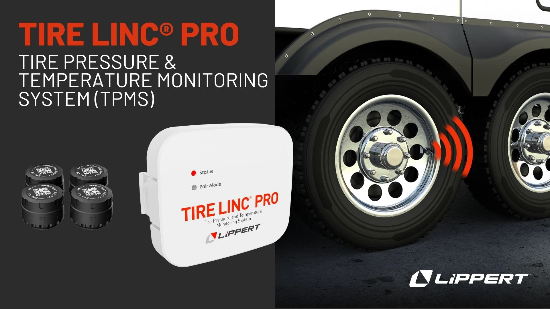 Tire Linc® PRO Tire Pressure Monitoring System for RV & Trailer Applications
