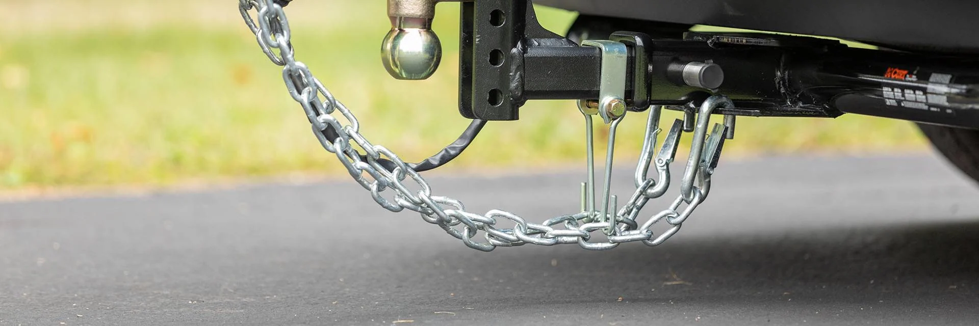Boat Trailer Safety Chains Connecting Boat Trailer to Tow Hitch Boat Trailer Safety Chains Connecting Boat Trailer to Tow Hitch