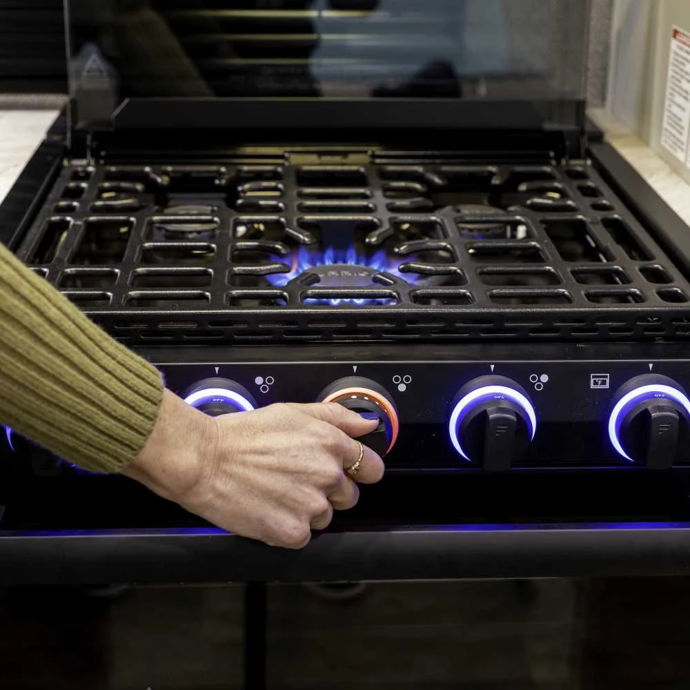 RV gas range top knob adjustment