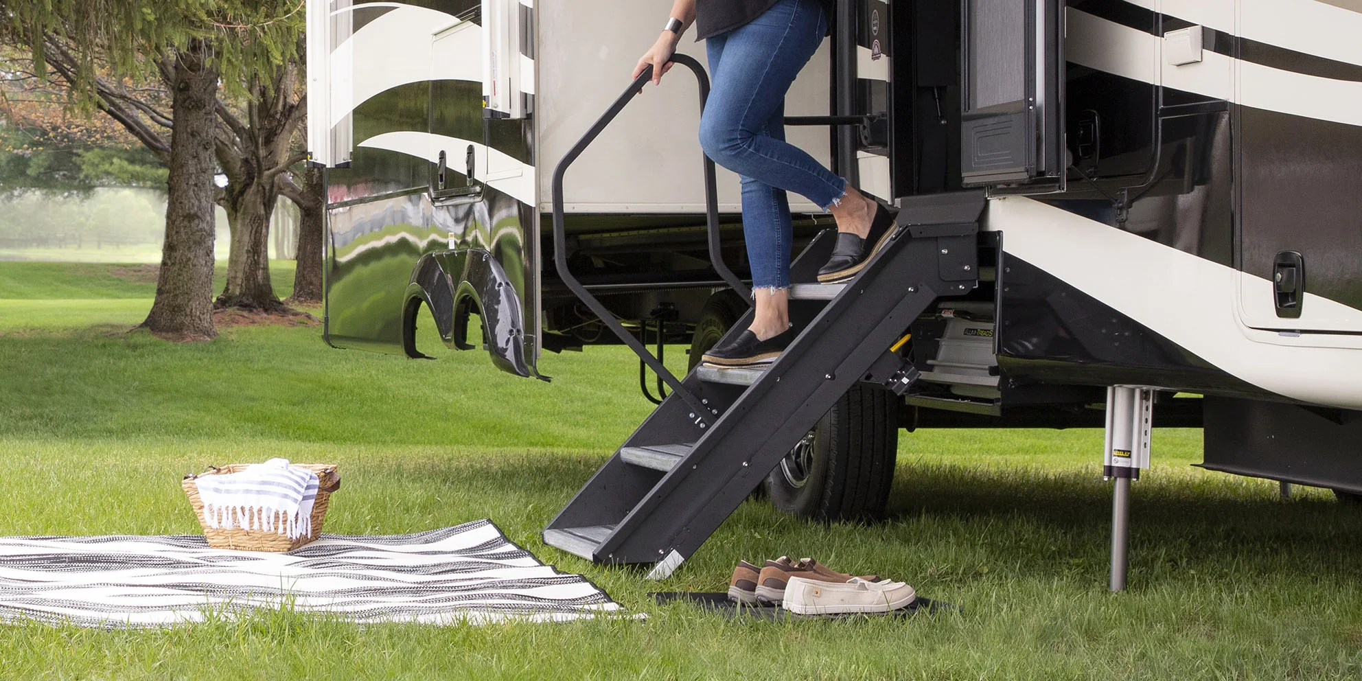 RV steps and accessories